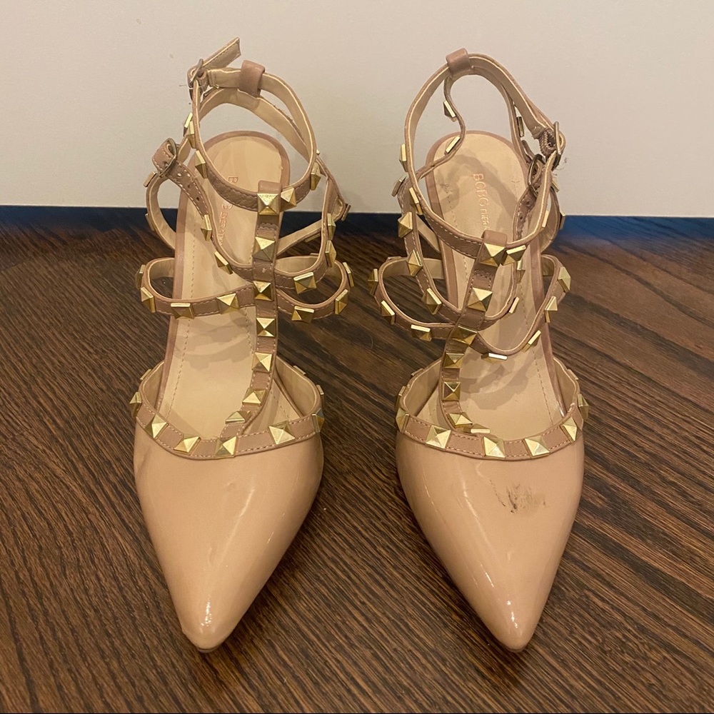 BCBGeneration Pointy Toe Studded Heels. Size 9.